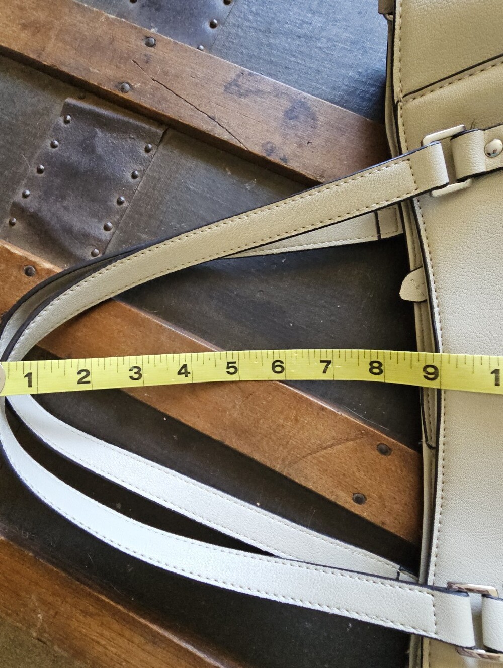 Nine West Cream Satchel And Purse Tote Clutch Crossbody - Picture 13 of 13